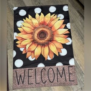 Vibrant Sunflower Welcome Flag